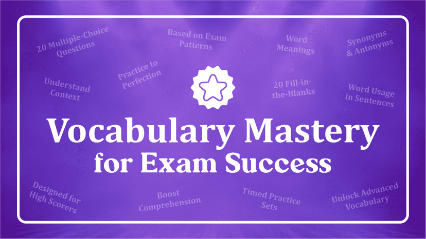 Vocabulary Mastery Pack