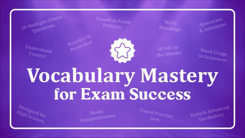 Vocabulary Mastery Pack